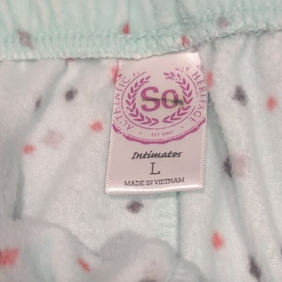 SO INTIMATES PAIR PAJAMA SLEEP SHORTS 1 PINK 1 BLUE WITH GEOMETRIC NEW SIZE L - Picture 6 of 10